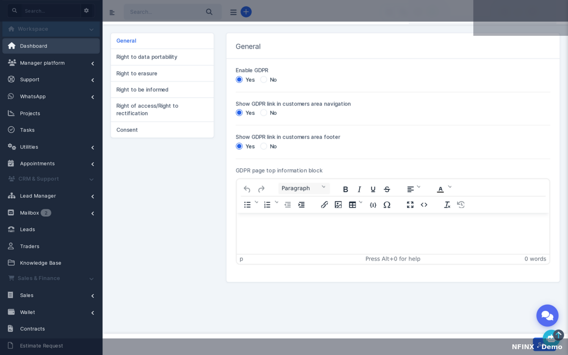 GDPR and compliance controls in CRM